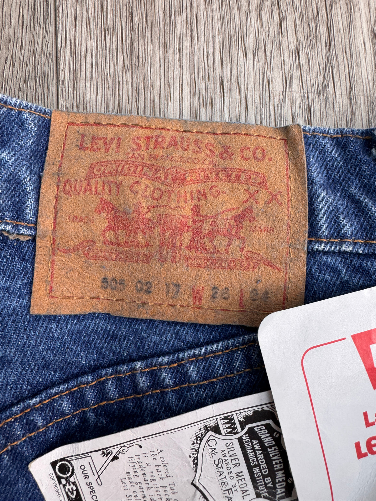 Vintage Levi’s 502-03 Jeans W28 L34 Made France Deadstock NOS Tags 80s