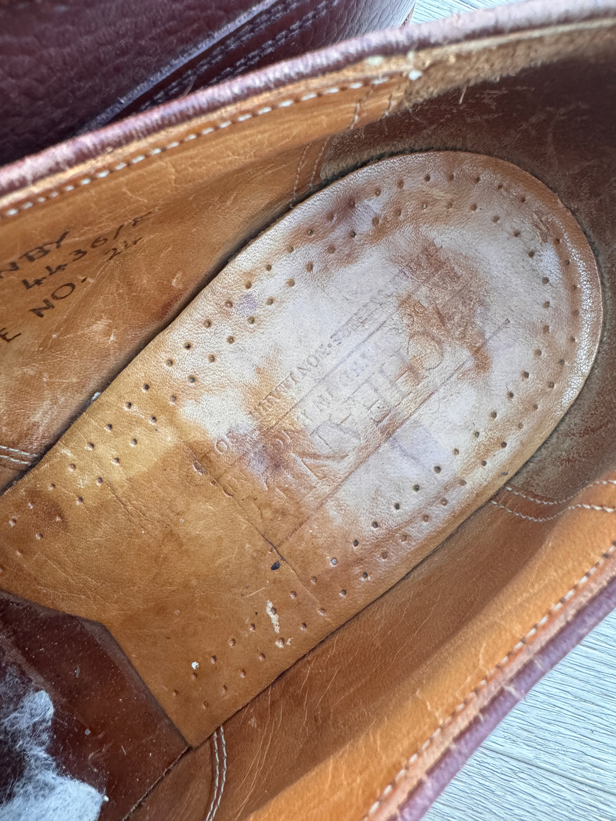 Vintage Joseph Cheaney Mens Brown Leather Derby Shoes UK 8 Made England