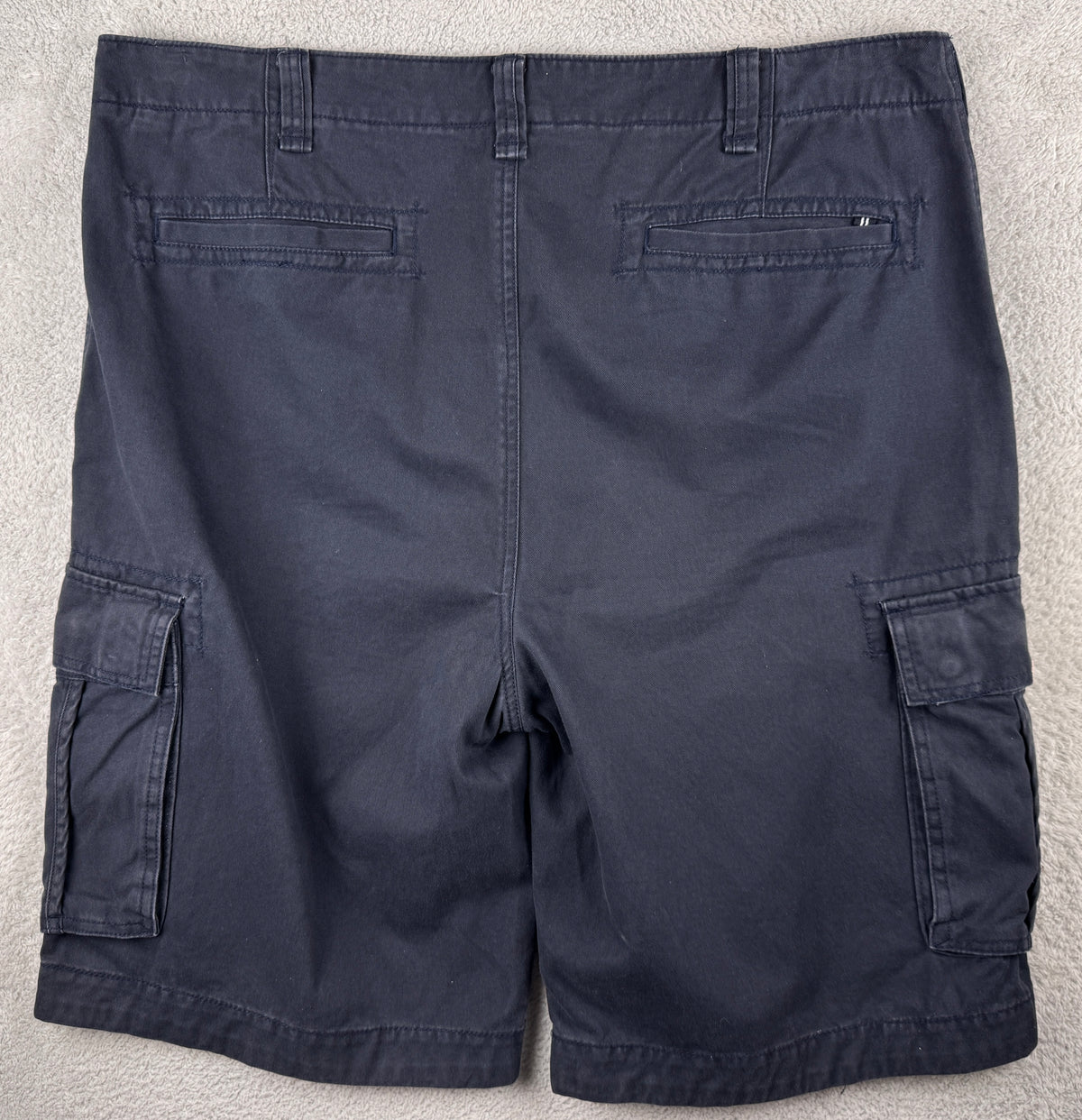 Nautica Jeans Co Mens Cargo Shorts W40 Navy Blue Cotton Utility Combat