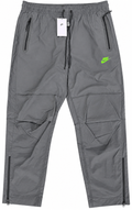 Nike Sportswear Mens Track Pants XL Grey Green Logo Woven Zip Pockets