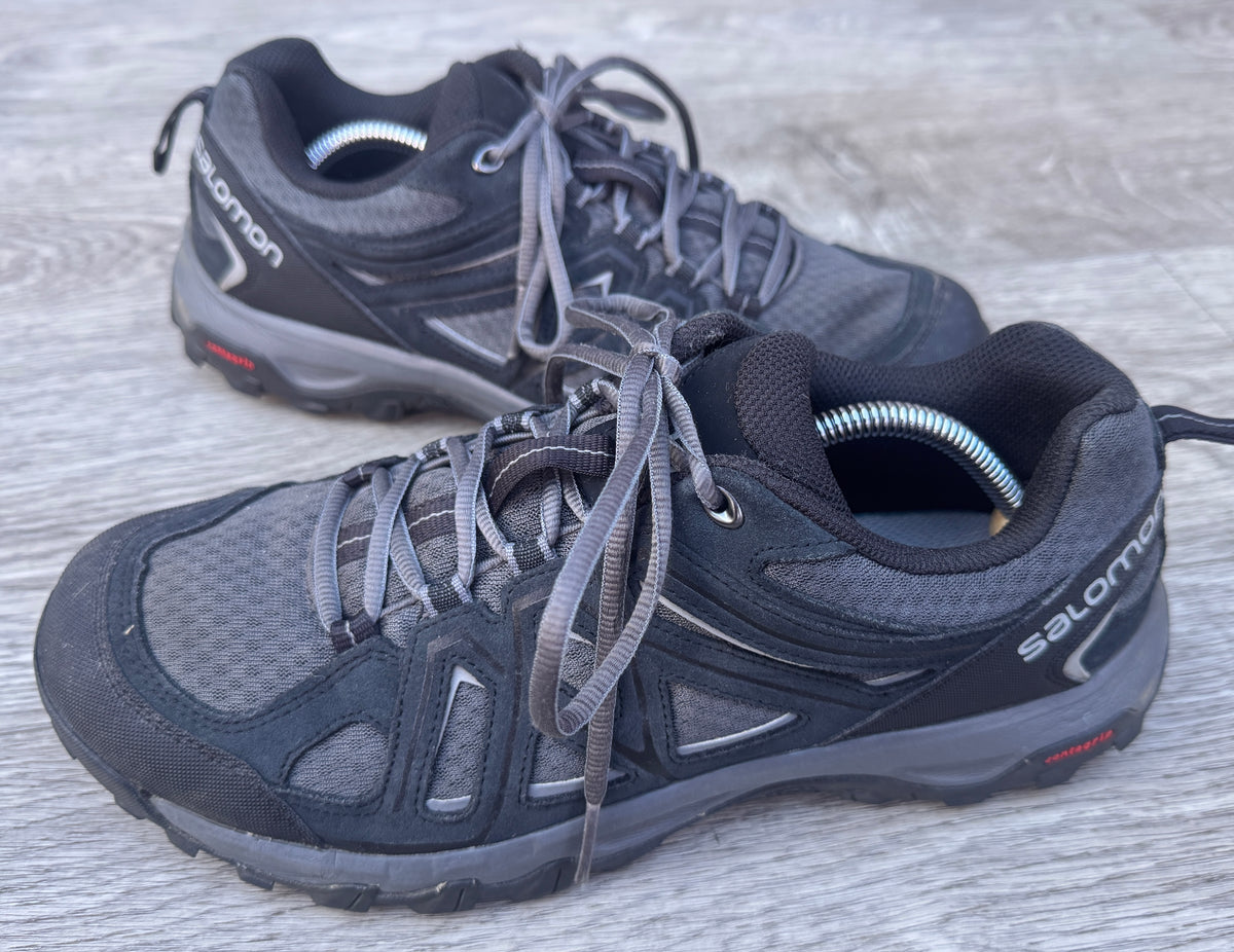 Salomon Mens Walking Hiking Trail Shoes Trainers Black Grey Contagrip UK 10