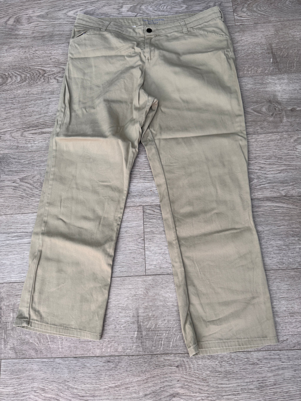 Dickies Womens Relaxed Fit Chino Trousers Beige Stone Workwear W 38 L 28
