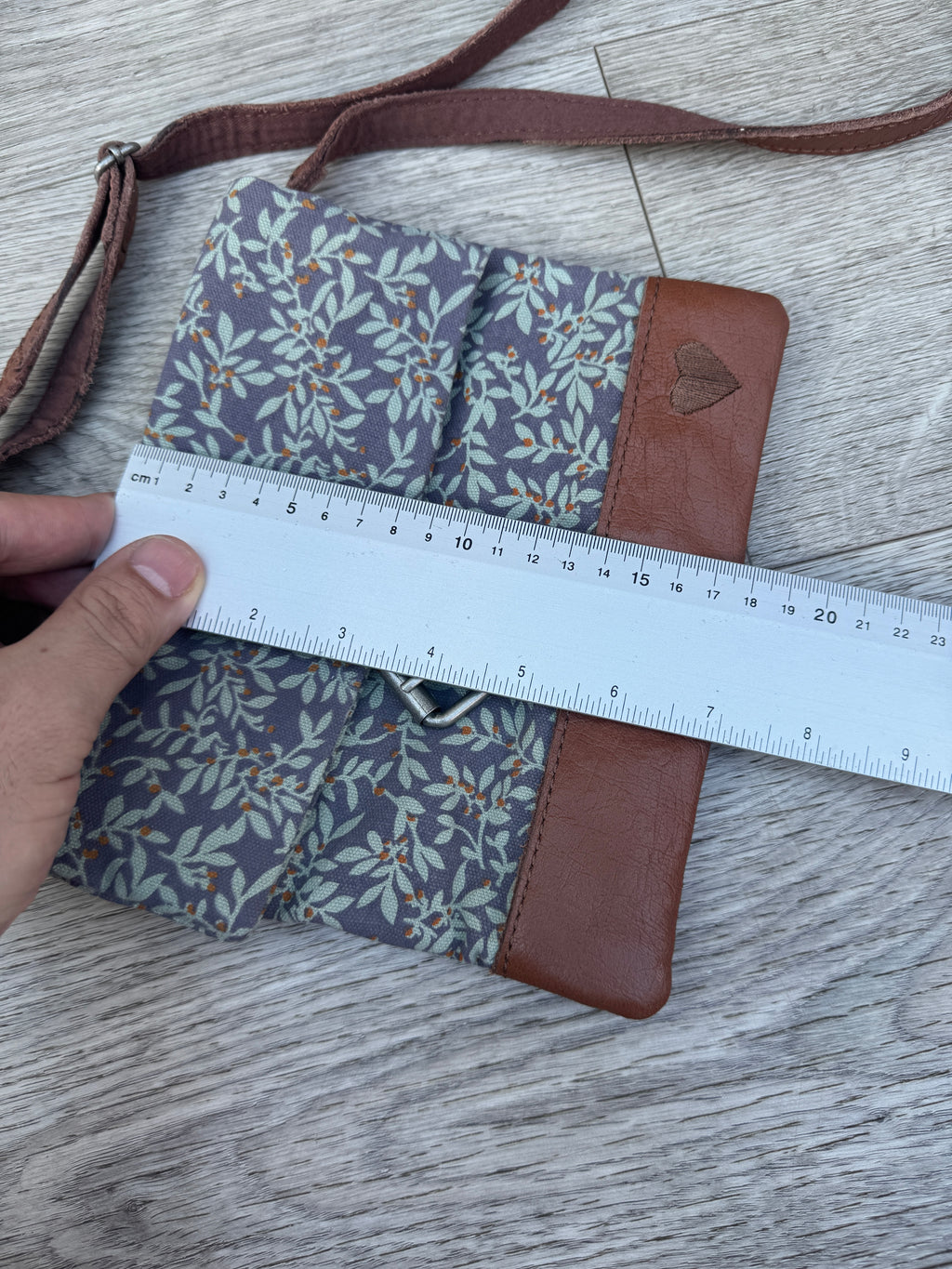 White Stuff Womens Floral Crossbody Bag Brown Shoulder Handbag Boho