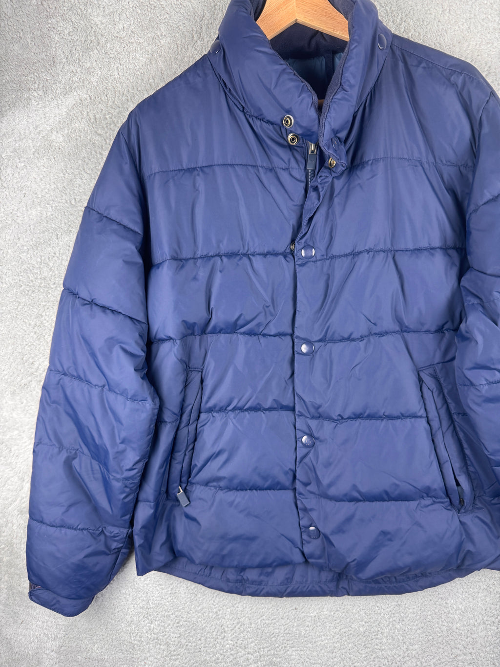 GAP PrimaLoft Mens Small Navy Blue Puffer Jacket Winter Padded