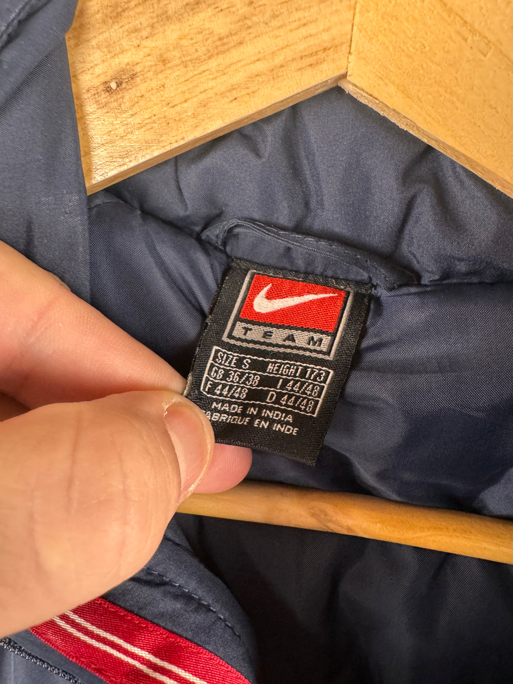 Vintage Nike Team England Rugby Union Jacket Mens Small Navy Padded Coat RFU