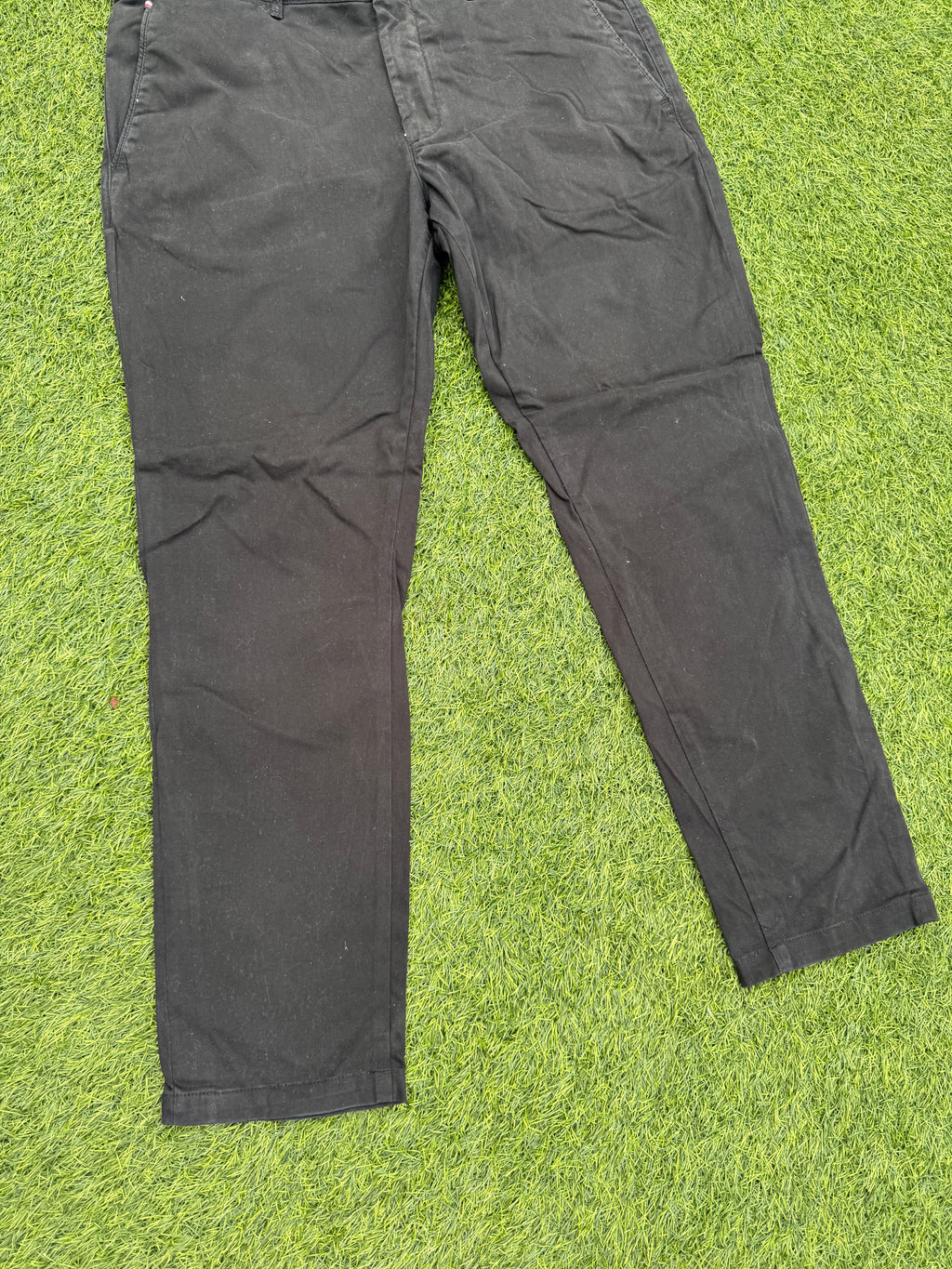 Tommy Hilfiger Mens Chino Trousers W38 L32 Black Straight Leg