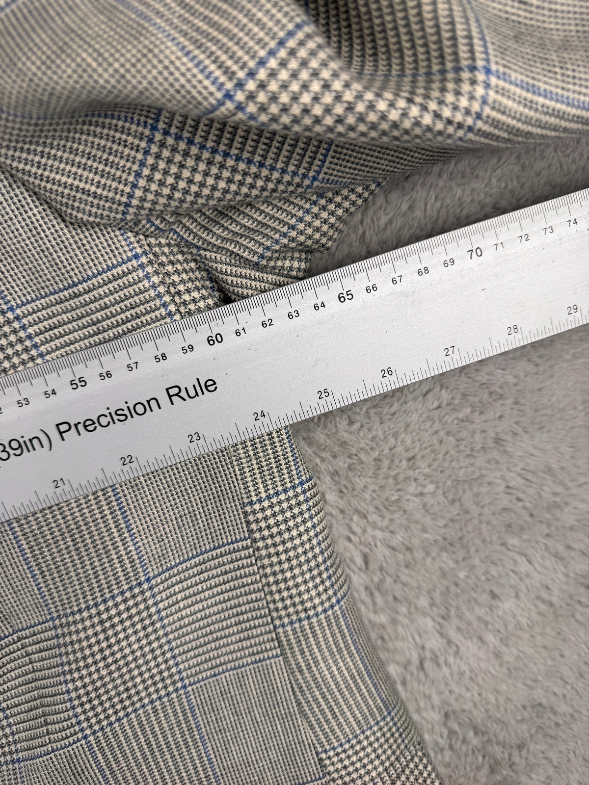 M&S Sartorial Mens Blazer 48R Grey Prince of Wales Check Tailored Suit Jacket