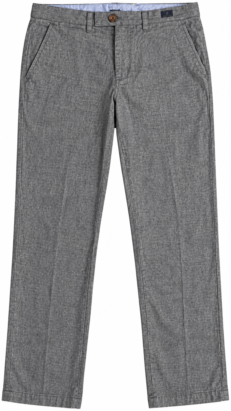 Tommy Hilfiger Mens Chino Trousers Grey Textured Cotton Straight Leg W34 L32