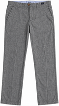 Tommy Hilfiger Mens Chino Trousers Grey Textured Cotton Straight Leg W34 L32