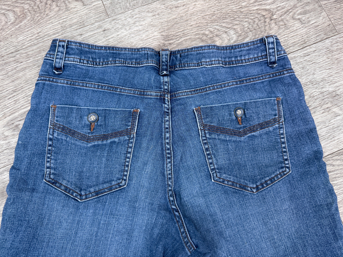 Lee Platinum Label Womens Denim Shorts Size 10 Blue Bermuda Stretch