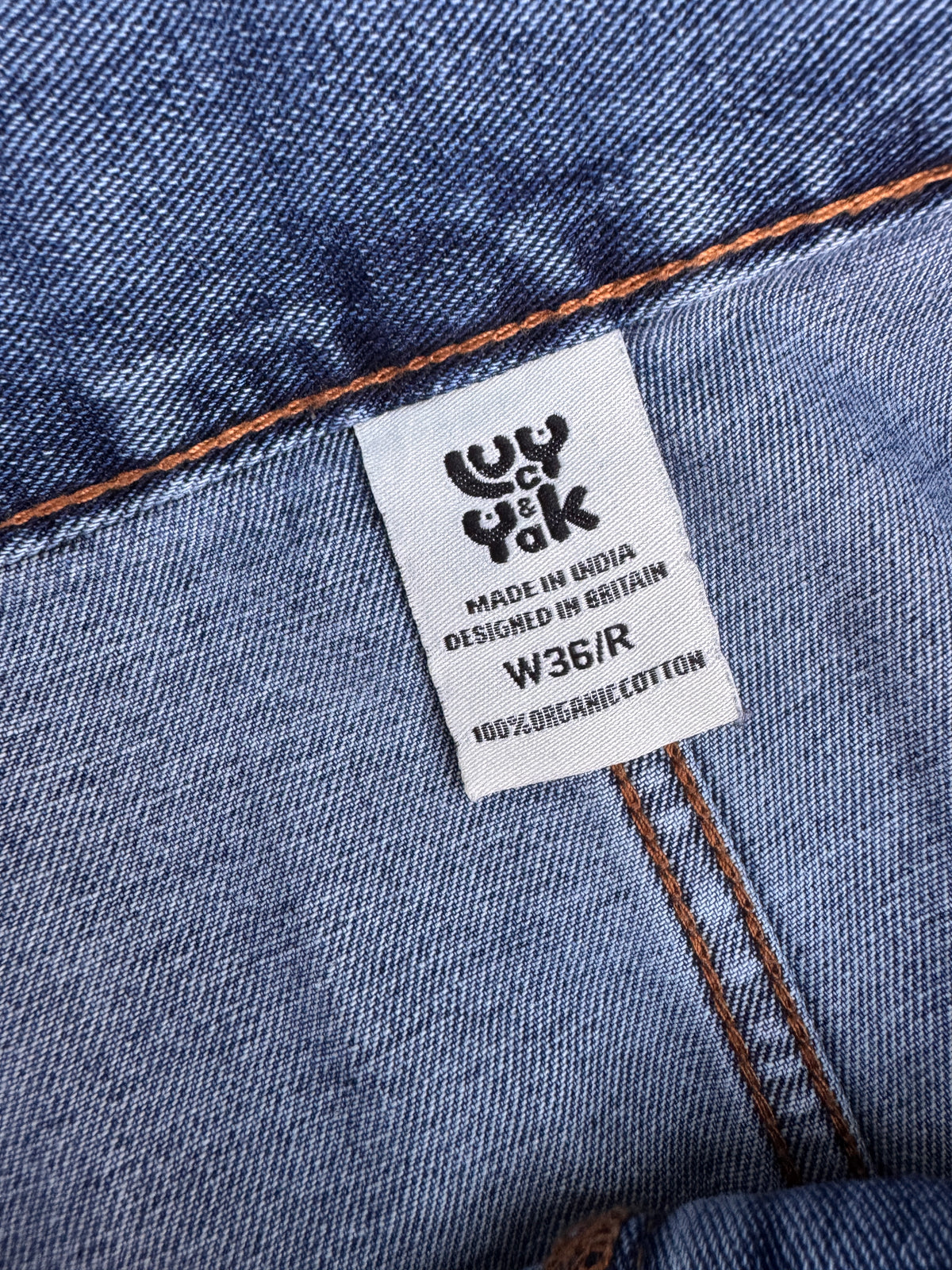 Lucy & Yak Womens Jeans W36R L30 Blue Denim Wide Leg Baggy Relaxed Fit
