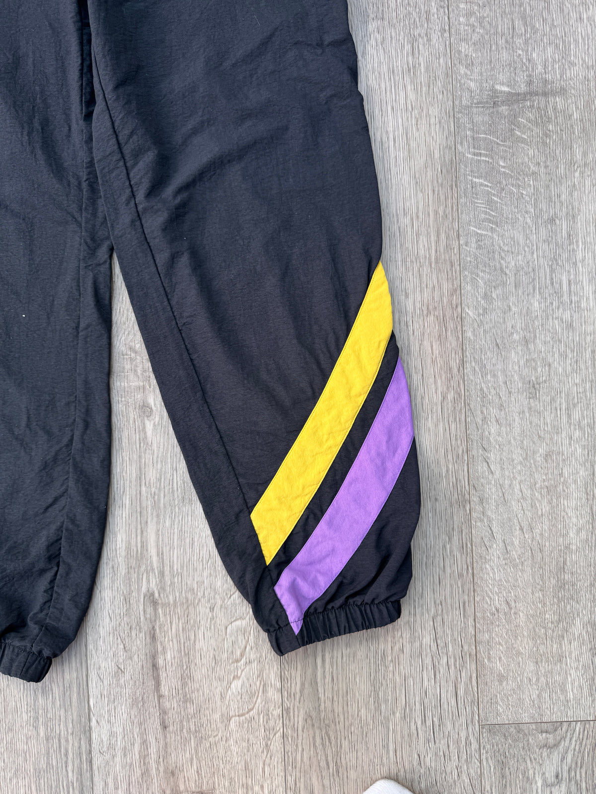 Vintage Converse All Star Track Pants Black Purple Yellow Joggers Retro 90s