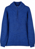 Joe Browns Mens XL Blue Chunky Knit Quarter Zip Jumper Pullover Winter