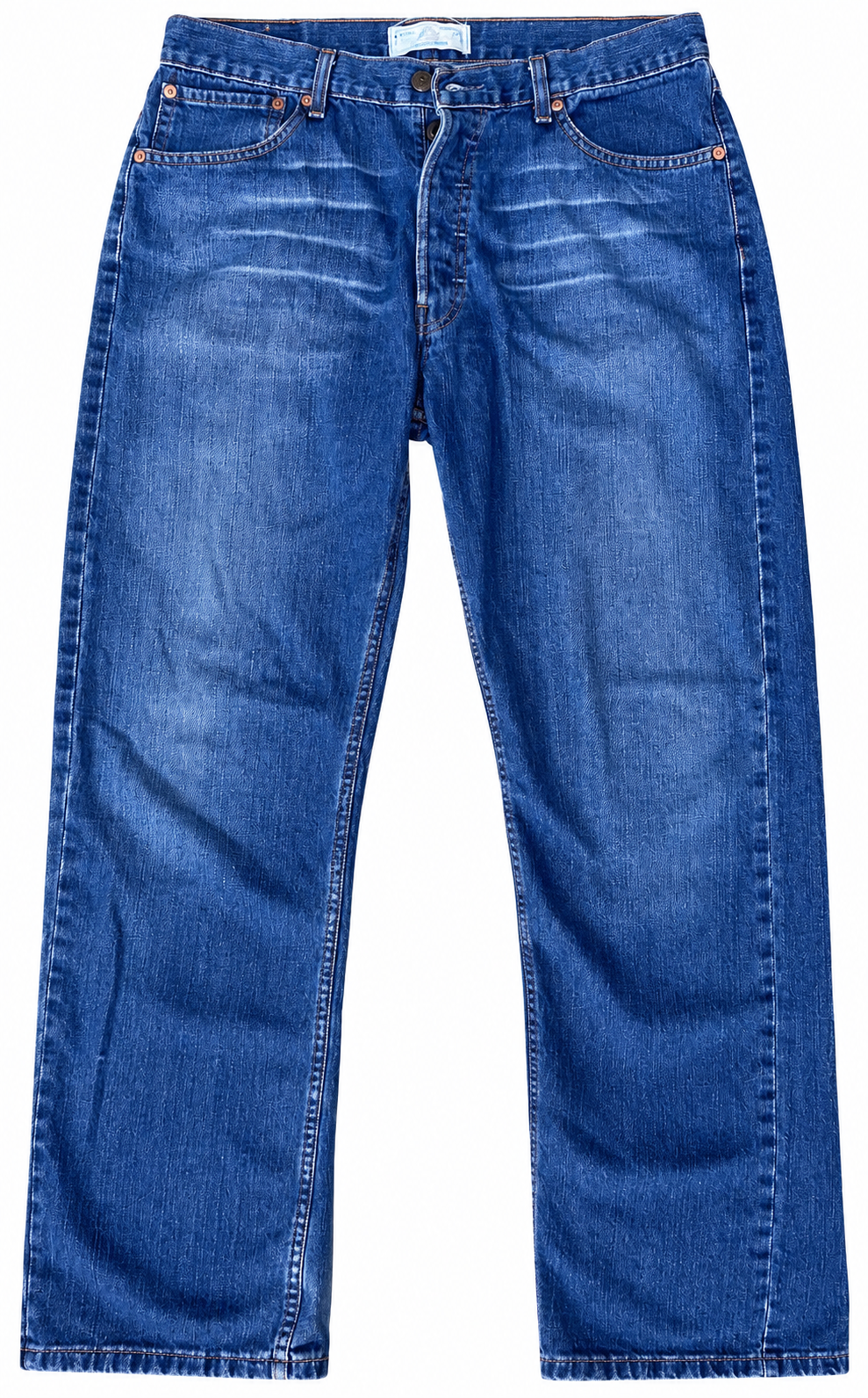 Levi Strauss Signature Mens Jeans W34 L32 Blue Denim Straight Leg Faded