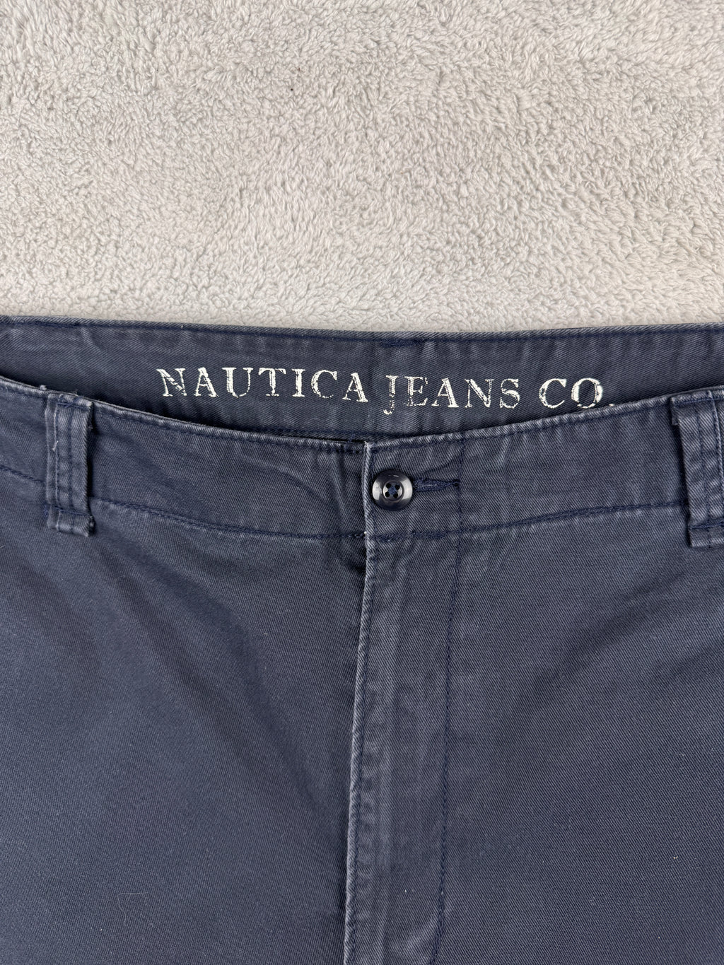 Nautica Jeans Co Mens Cargo Shorts W40 Navy Blue Cotton Utility Combat