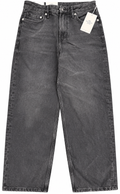 H&M Womens Loose Fit Jeans W28 L32 Washed Black Grey Baggy Wide Leg
