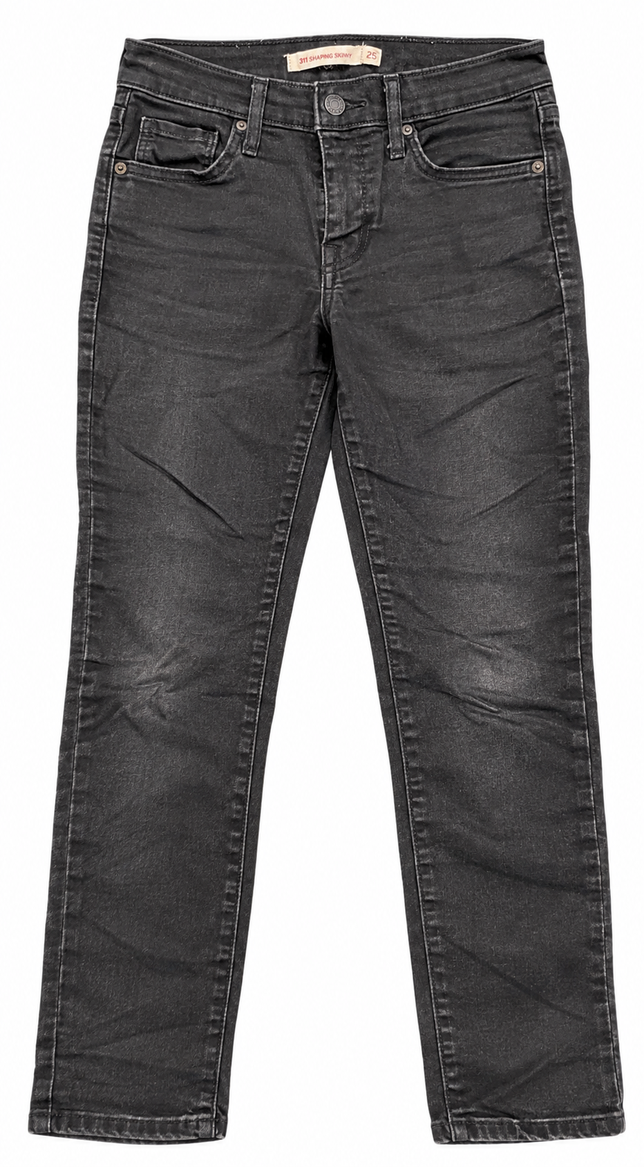 Levi’s 311 Shaping Skinny Jeans Womens W25 L28 Black Stretch Denim