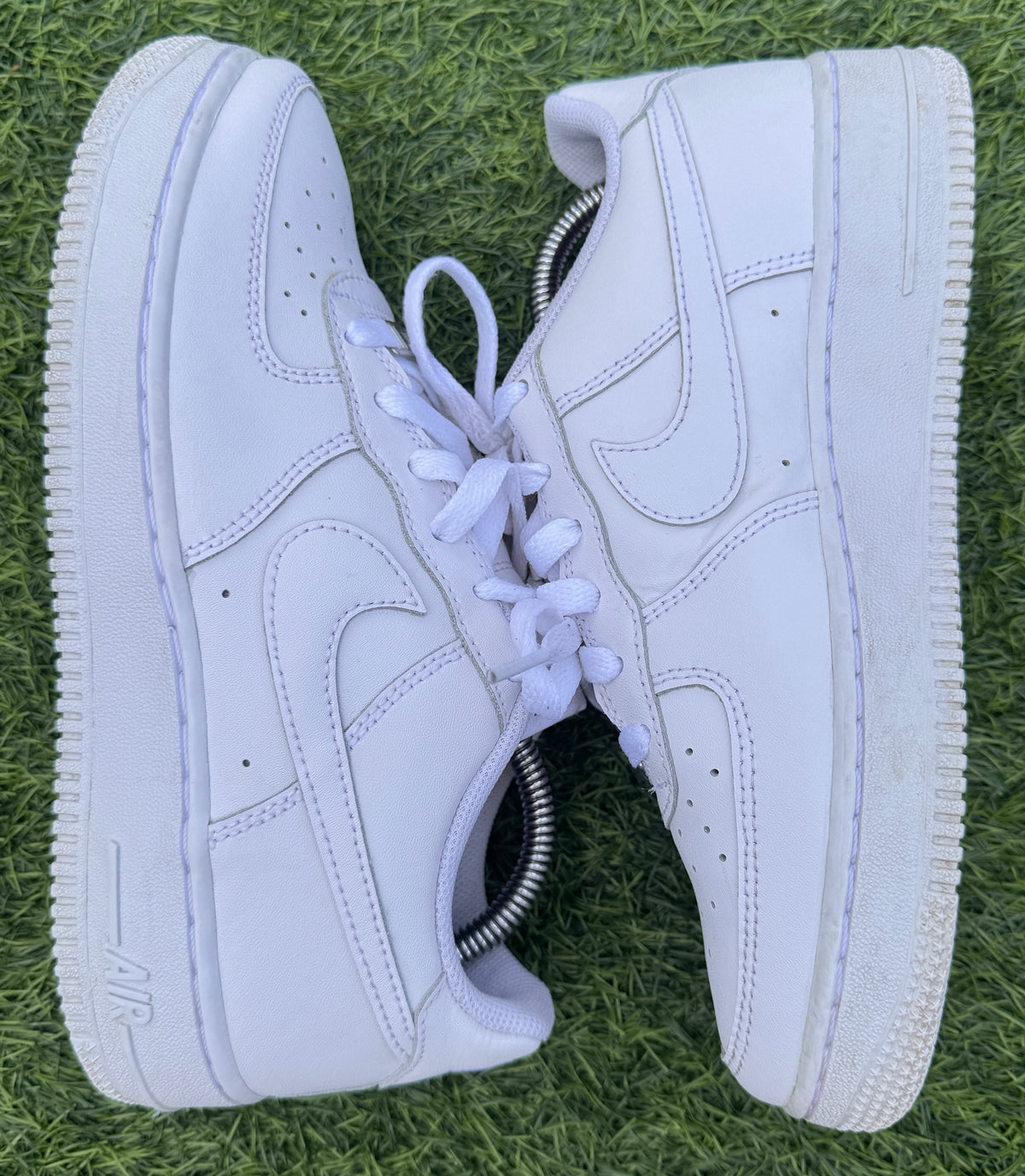 Nike Air Force 1 Low Triple White Leather Trainers UK 5.5