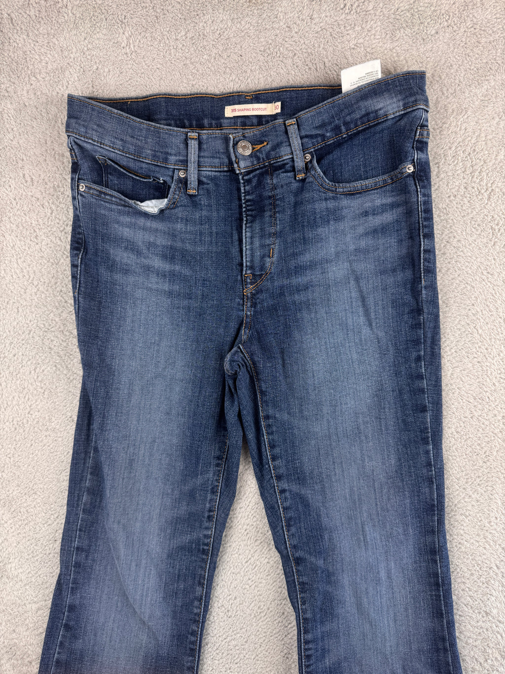 Levis 315 Shaping Bootcut Womens Jeans W30 L30 Blue Stretch Denim Flared
