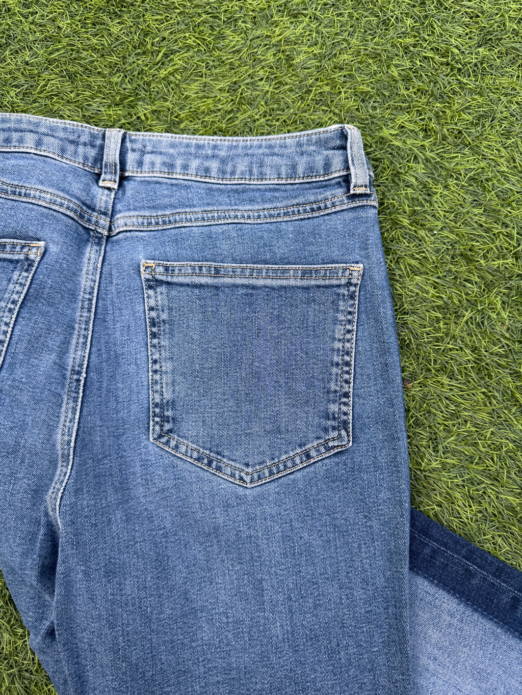 Mint Velvet Womens Jeans Size 12R Blue Denim Straight Leg W 30 L 28