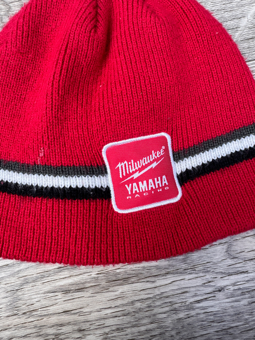 Milwaukee Yamaha Racing Beanie Hat Red MotoGP Motorcycle Motorsport Winter