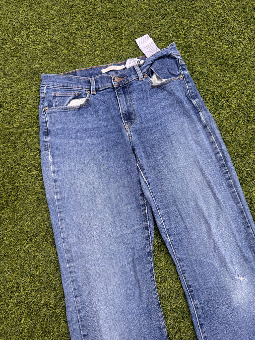 Levis Womens Classic Bootcut Jeans W29 L30 UK 8 Blue Denim Flared Stretch