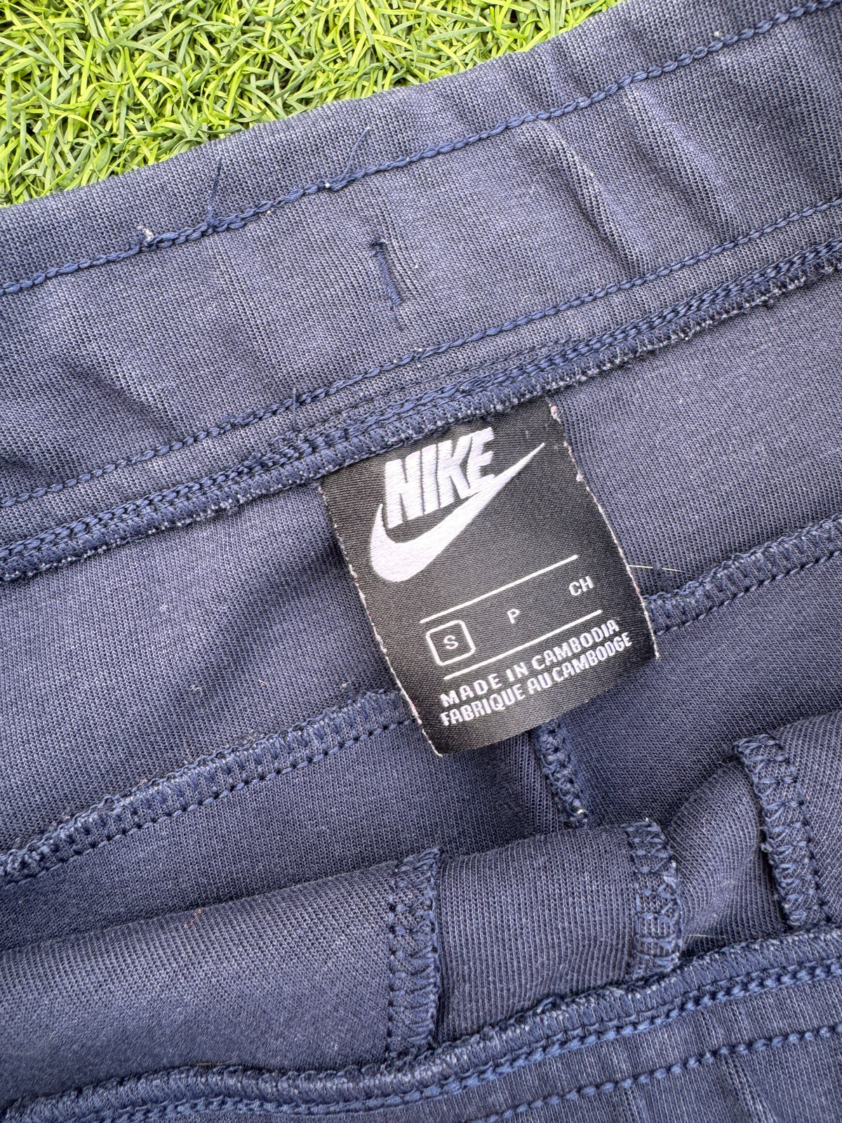 Nike Mens Joggers Small Navy Blue Tracksuit Bottoms Slim Fit Swoosh