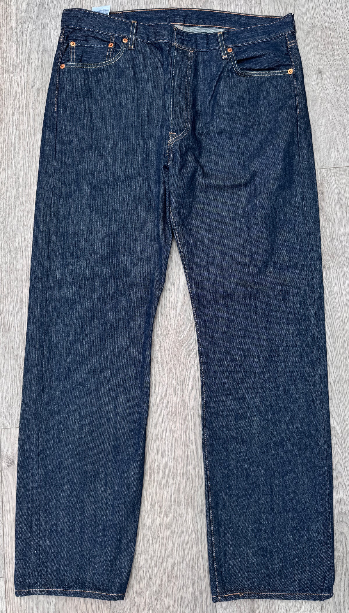 Levi’s 501 Jeans Mens W36 L32 Dark Blue Straight Leg Button Fly