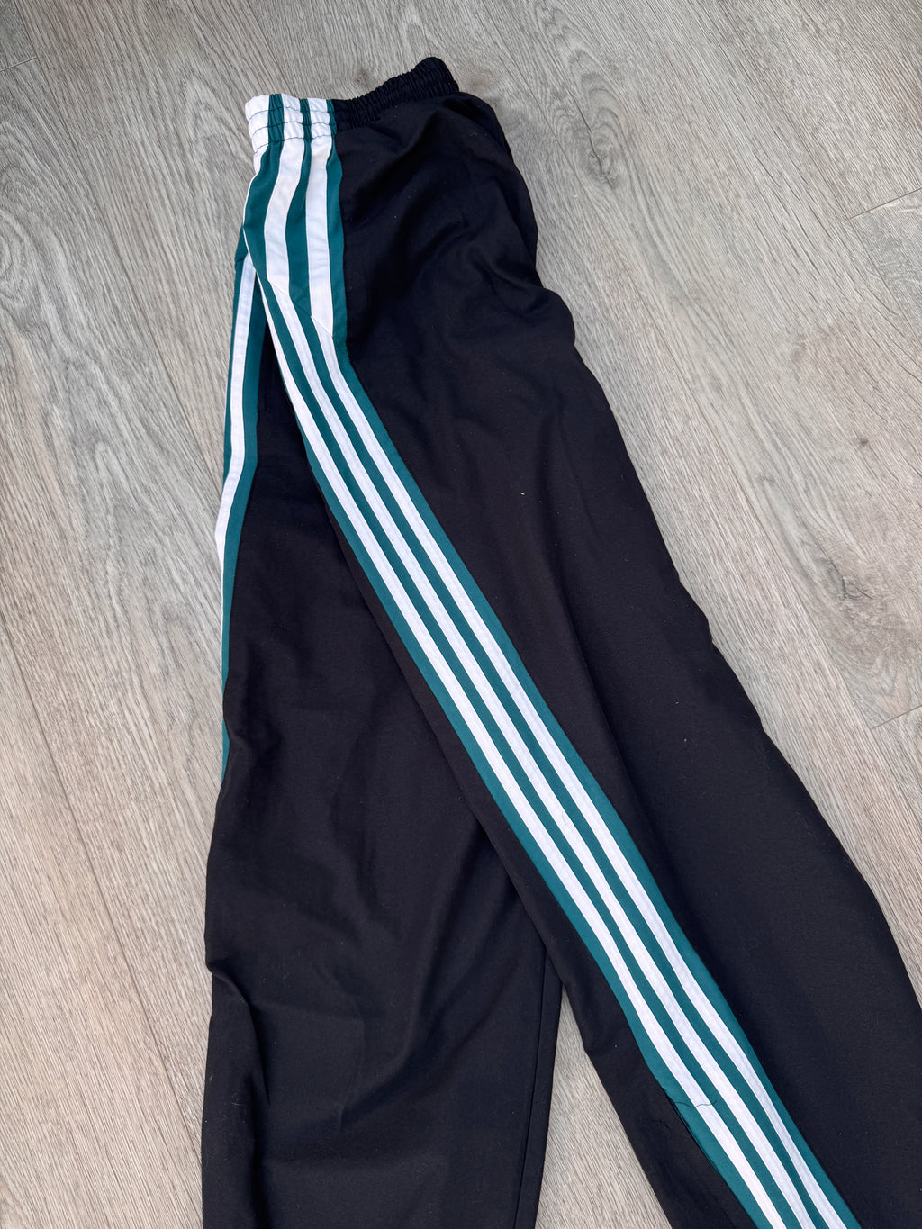 Vintage Adidas 80s 90s Track Pants Black Joggers Retro Spellout Size Medium