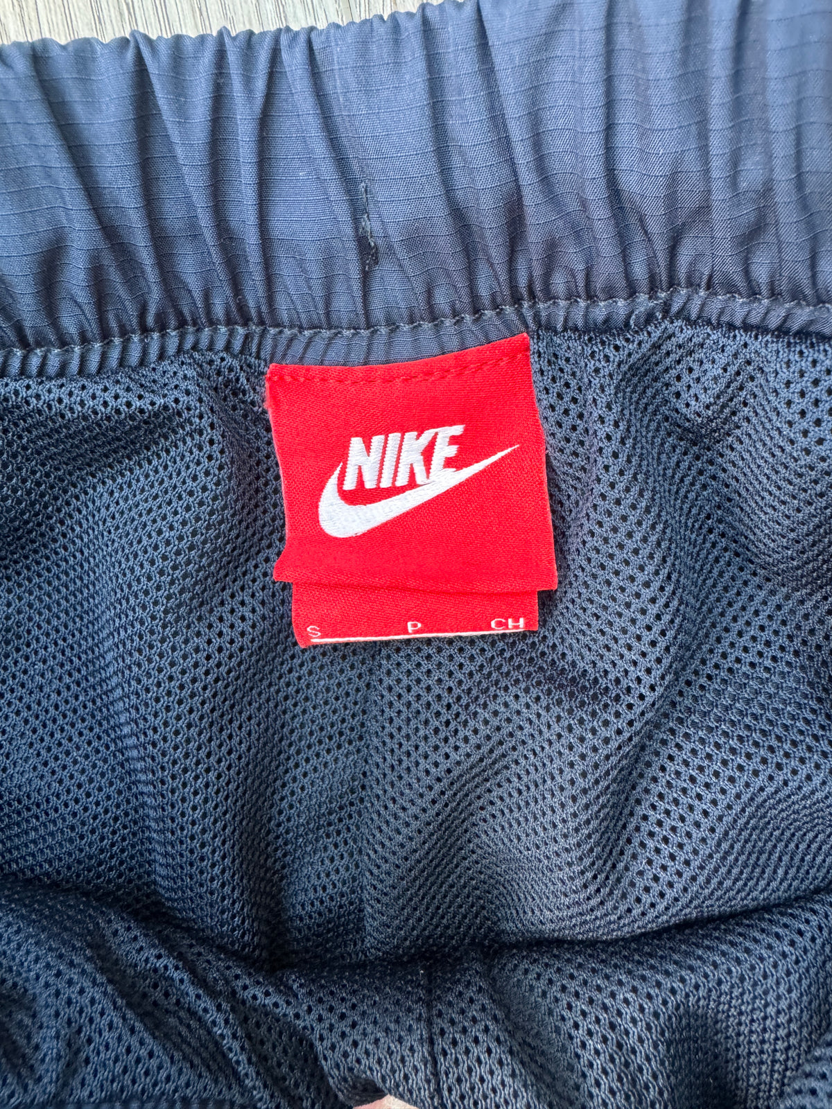 Nike Sportswear Track Pants Mens Small Navy Blue Lined Joggers Swoosh Cuffed