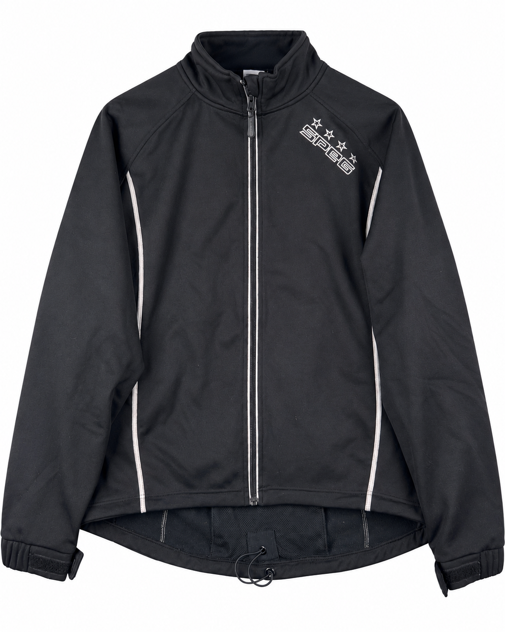 SPEG Mens Cycling Jacket XL Black Full Zip Long Sleeve Windproof