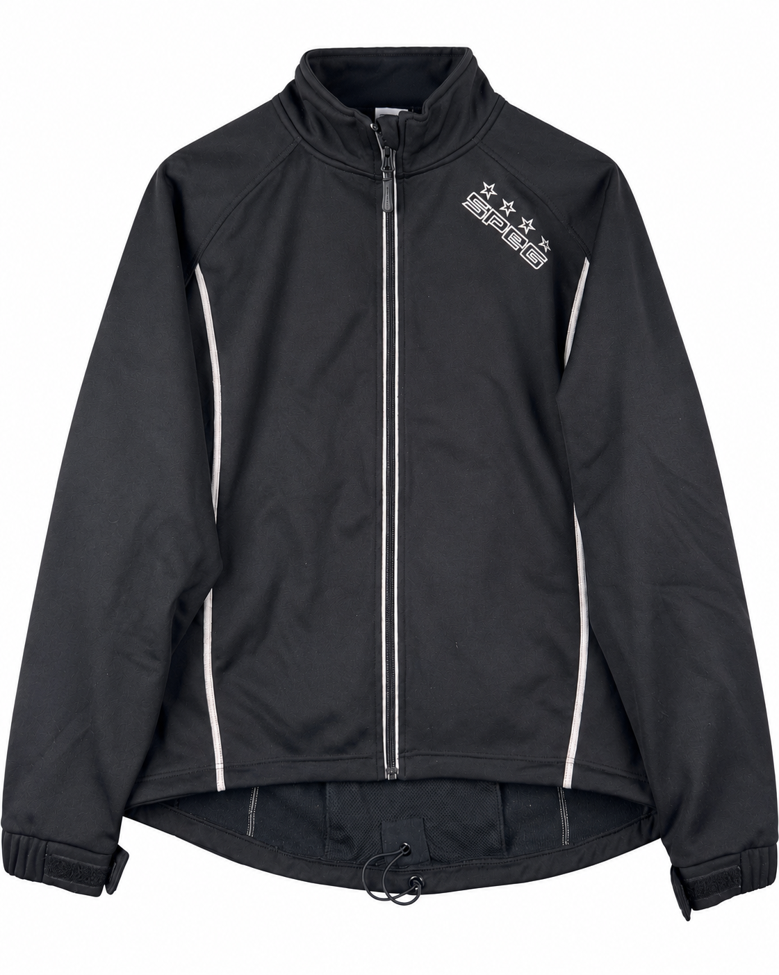 SPEG Mens Cycling Jacket XL Black Full Zip Long Sleeve Windproof