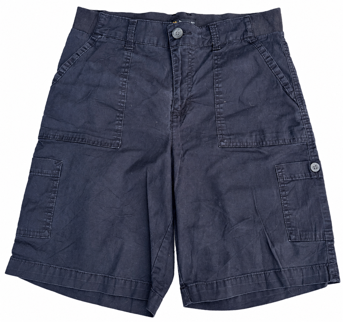 Lee Womens Cargo Shorts Size 6 Black Relaxed Fit Mid Rise W 30
