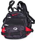 Vintage Nike Backpack Black Red 90s Y2K Rucksack Utility Hiking Sports