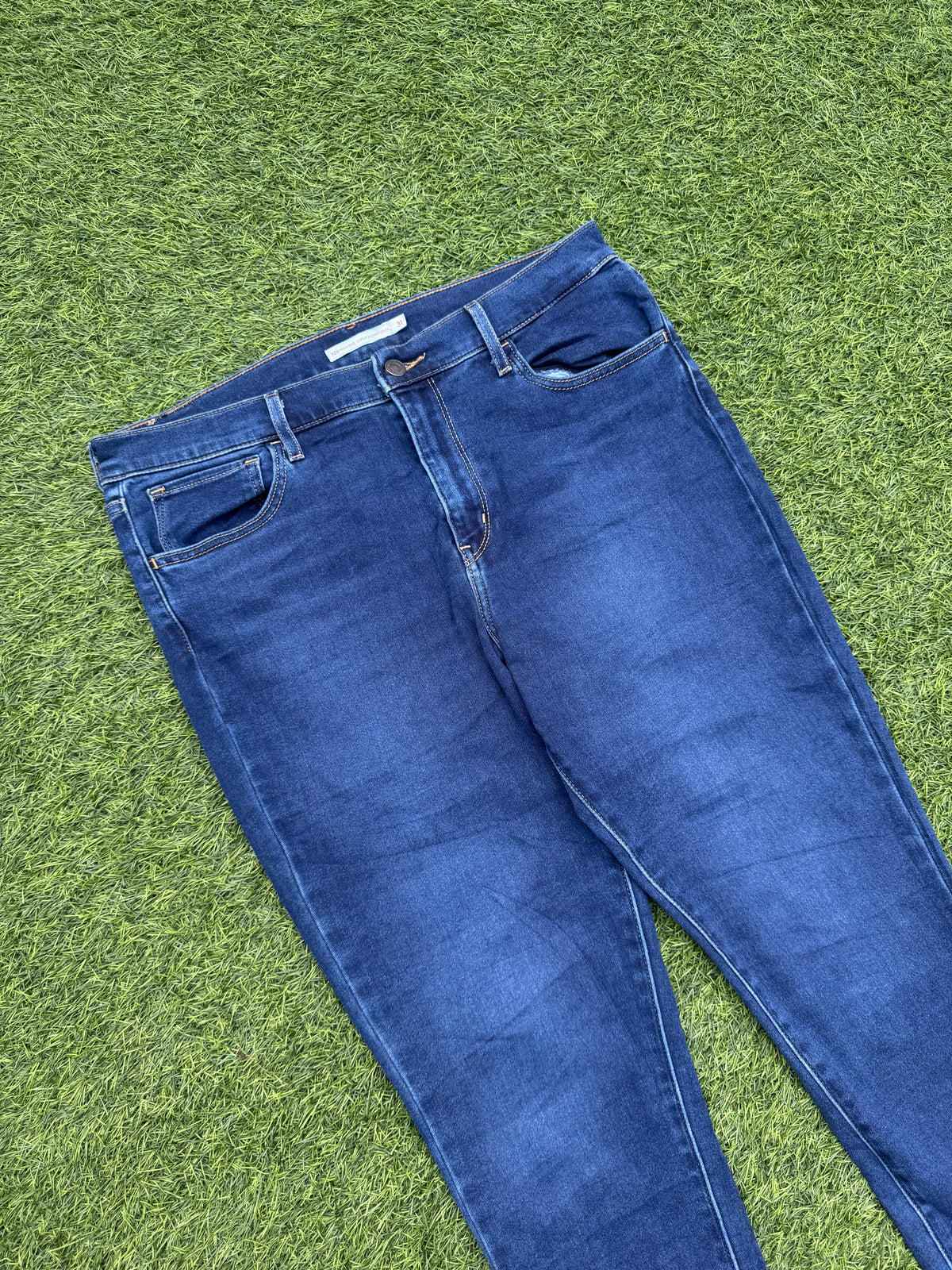 Levis 720 Womens Jeans W31 L 26 High Rise Super Skinny Crop Blue Stretch