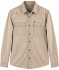 Guess Mens Beige Utility Overshirt Shirt Long Sleeve Workwear Size Medium