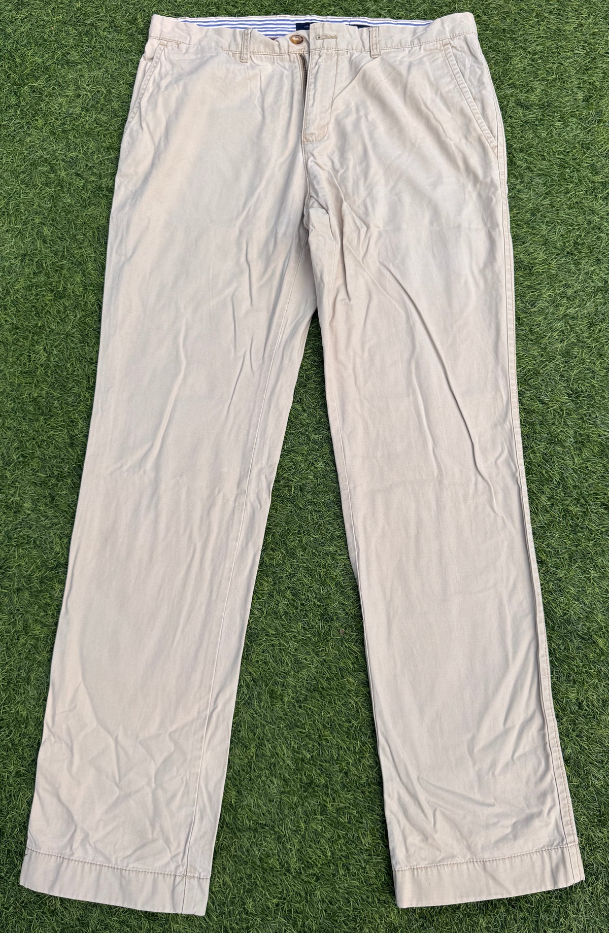 Tommy Hilfiger Mens Chino Trousers W34 L34 Beige Stone Slim Fit