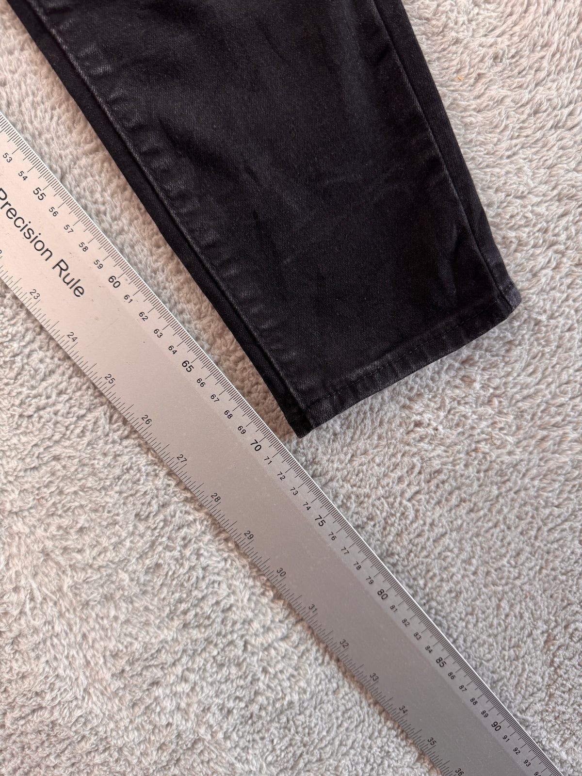 Denizen From Levis Womens Jeans W33 UK 16 Black Ultra High Rise Super Skinny