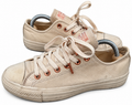 Converse All Star Womens UK 6 Cream Leather Rose Gold Low Top Trainers