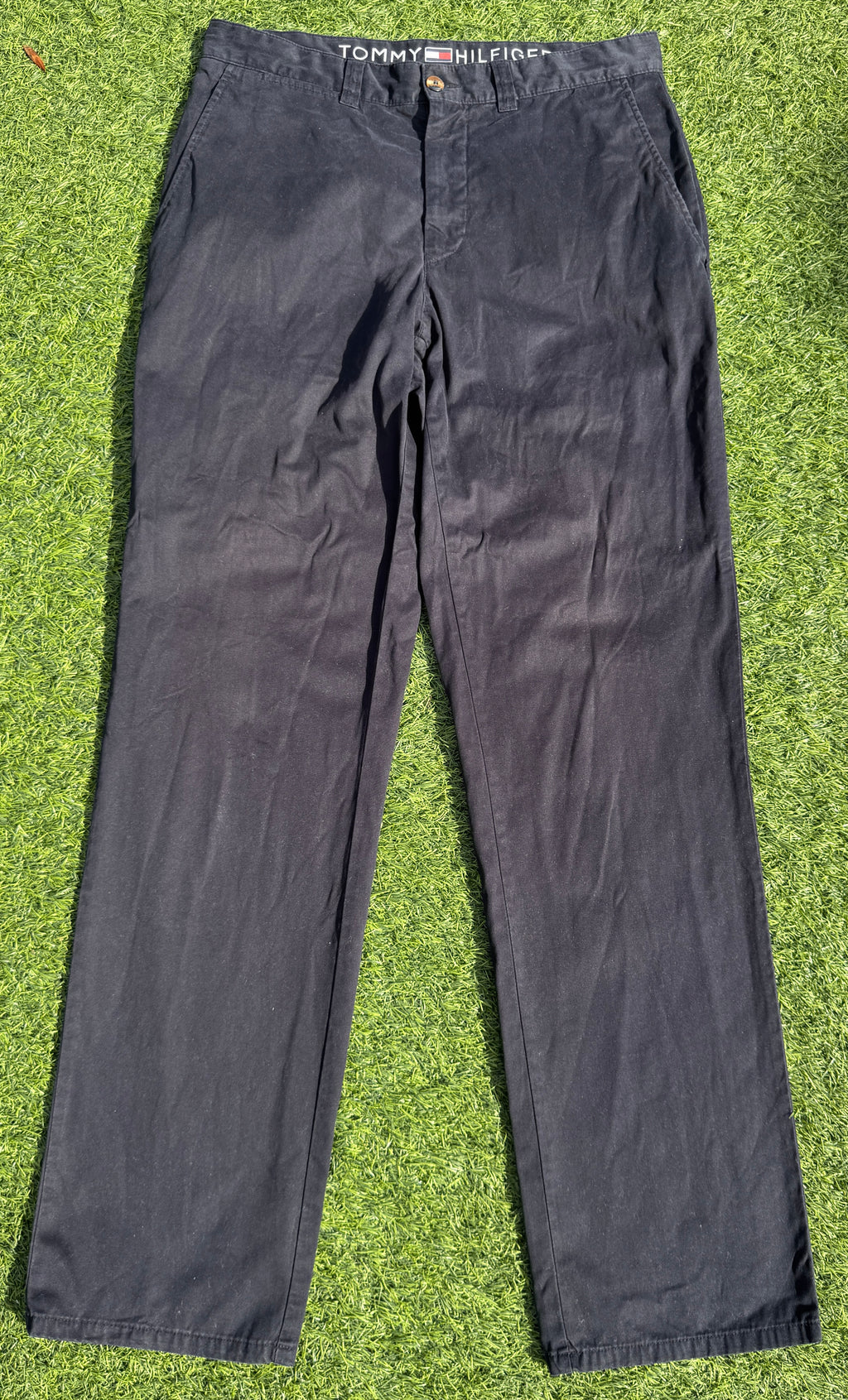 Tommy Hilfiger Mens Chino Trousers W31 L32 Navy Blue Straight Leg