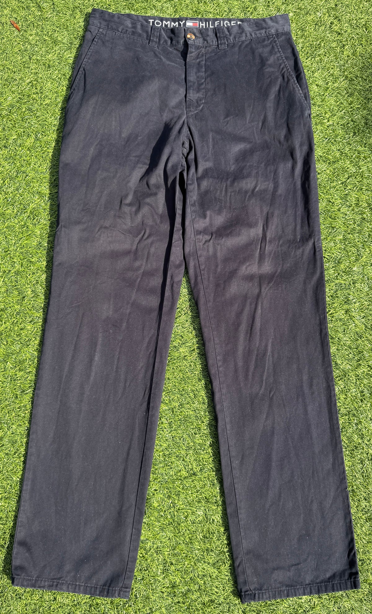 Tommy Hilfiger Mens Chino Trousers W31 L32 Navy Blue Straight Leg