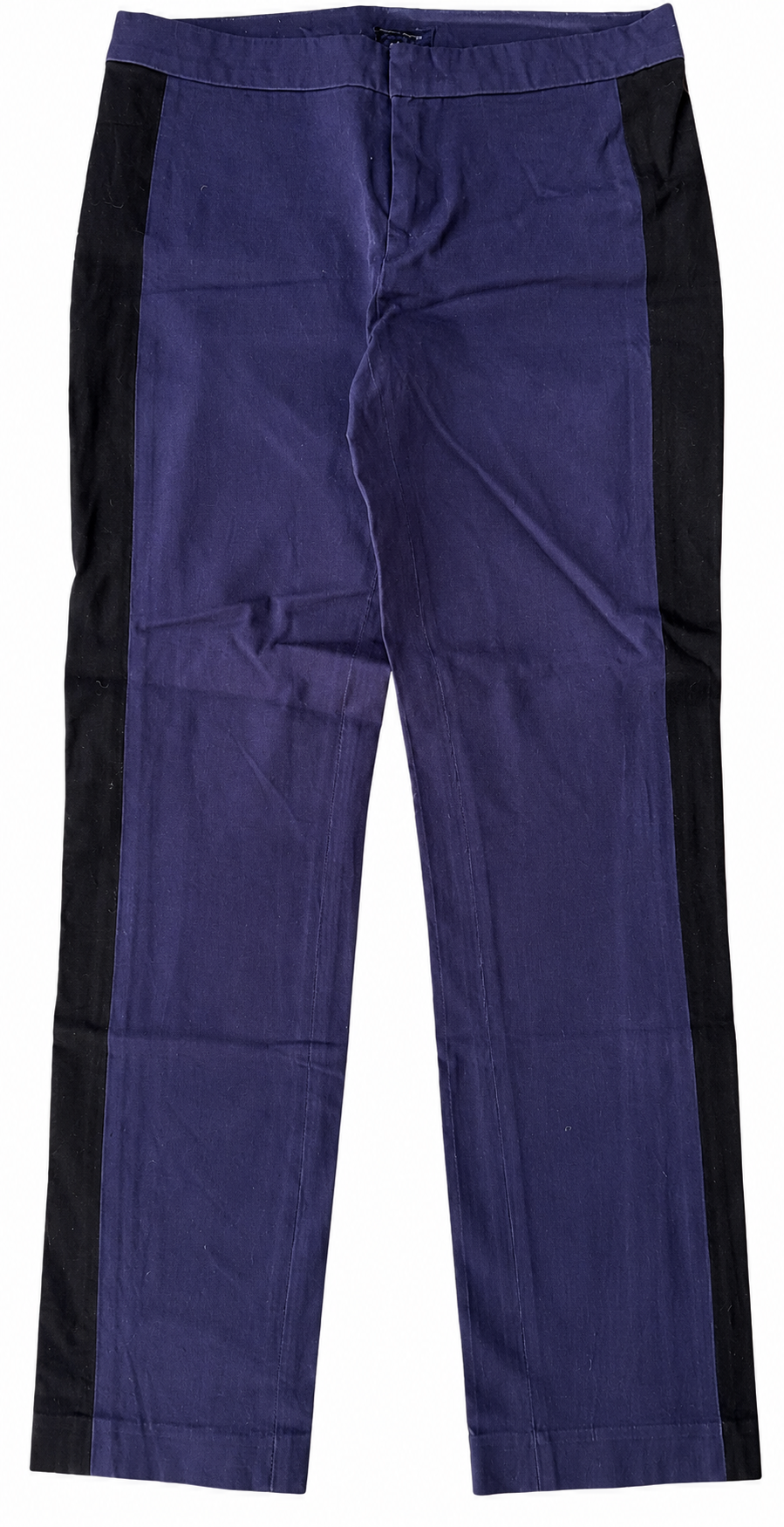 Tommy Hilfiger Womens Trousers Size 4 Navy Blue Black Stripe W 30 L 28