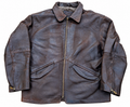 Vintage Mens Brown Genuine Lamb Leather Biker Jacket YKK Zip 80s 90s Size Large