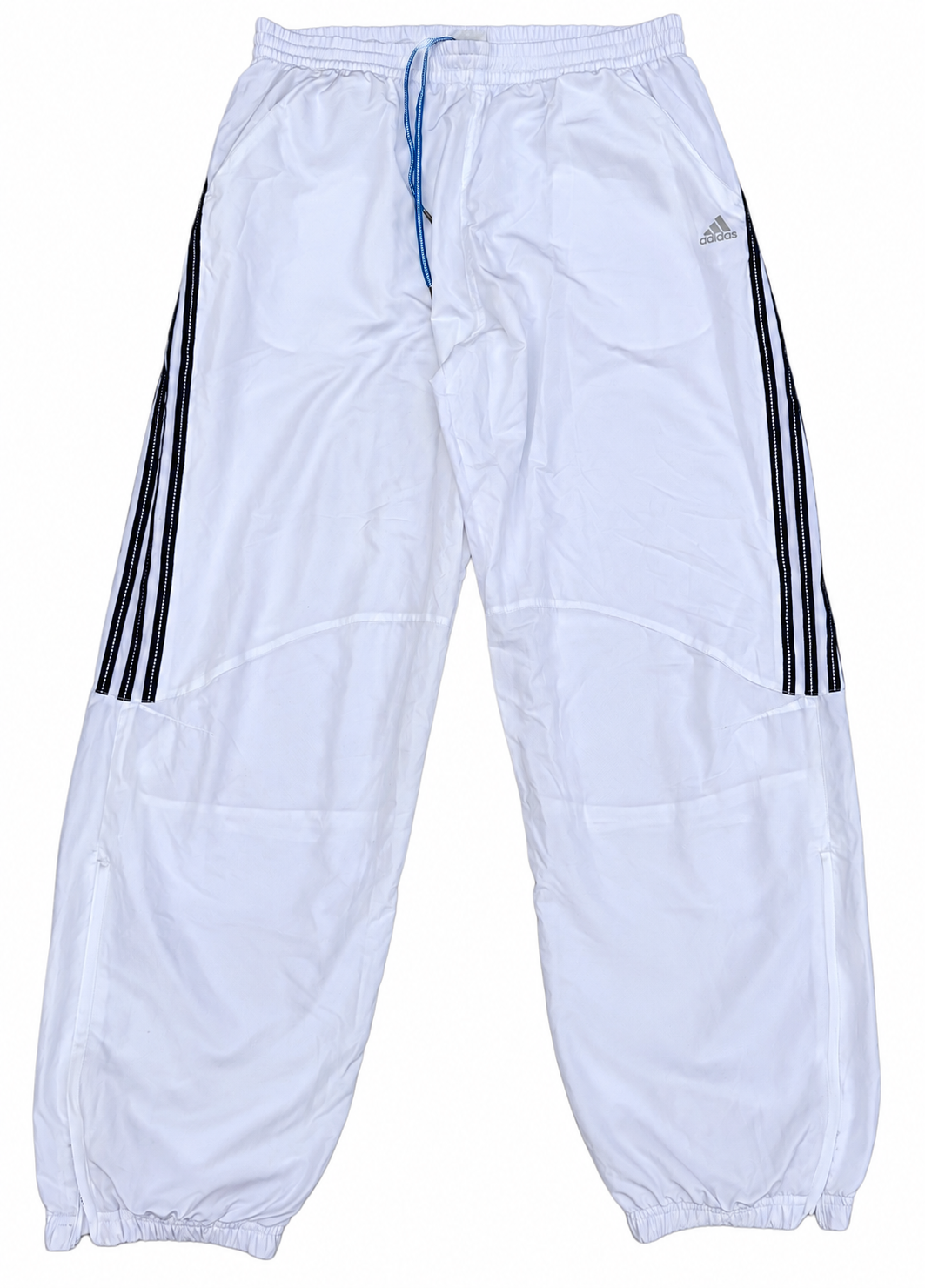 Adidas Mens Track Pants W36 White 3 Stripe Retro Vintage Style