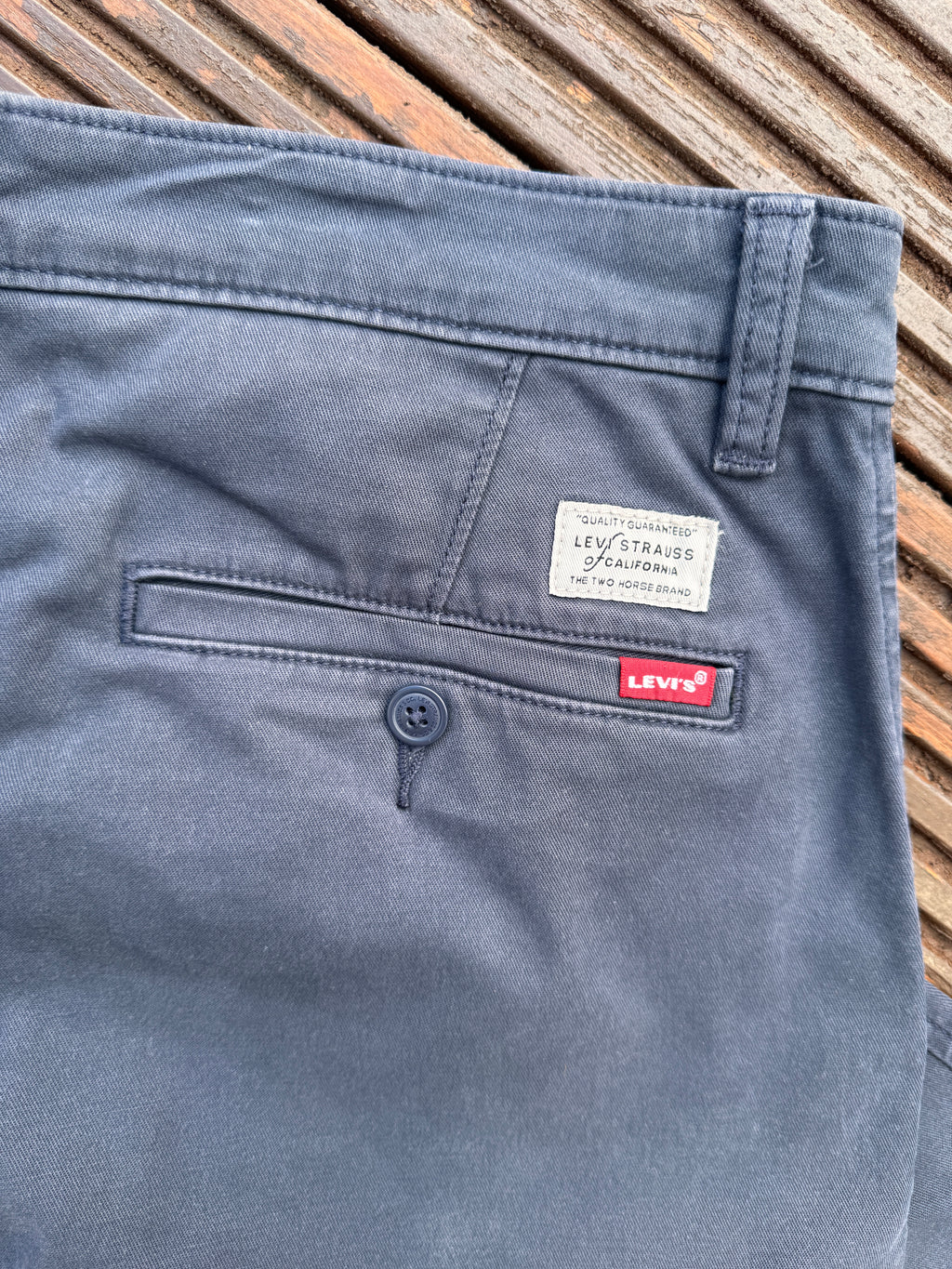 Levis XX Chino Mens Trousers W30 L32 Blue Standard Taper
