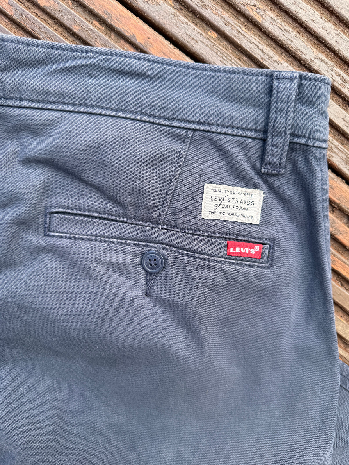 Levis XX Chino Mens Trousers W30 L32 Blue Standard Taper