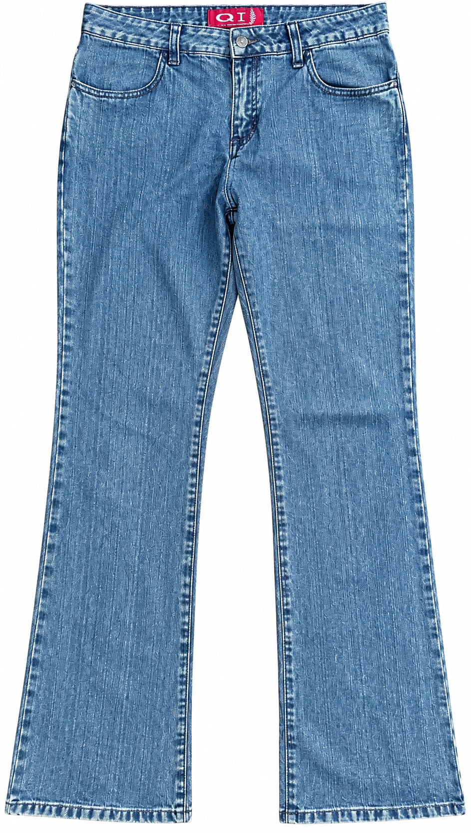 Oakley Womens Flared Bootcut Jeans W32 L34 Blue Wash Denim Y2K