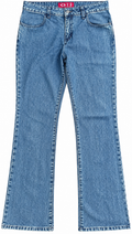 Oakley Womens Flared Bootcut Jeans W32 L34 Blue Wash Denim Y2K