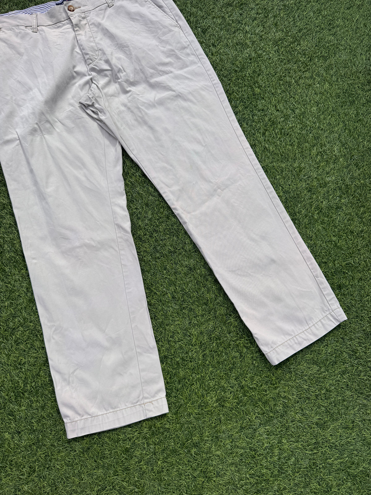 Tommy Hilfiger Mens Chino Trousers W38 L32 Beige Tailored Fit