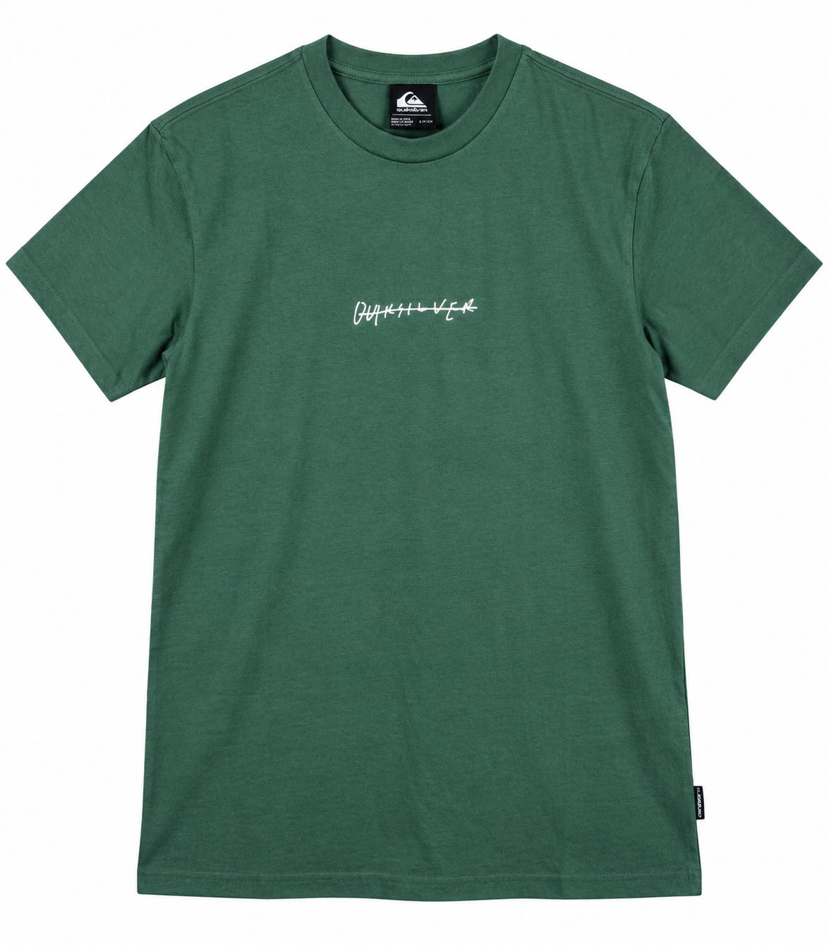 Quiksilver Mens T Shirt Small Green Logo Graphic Tee Surf Skate